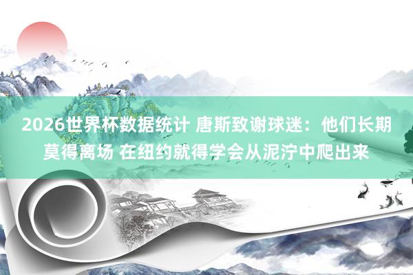 2026世界杯数据统计 唐斯致谢球迷:他们长期莫得离场 在纽约就得学会从泥泞中爬出来